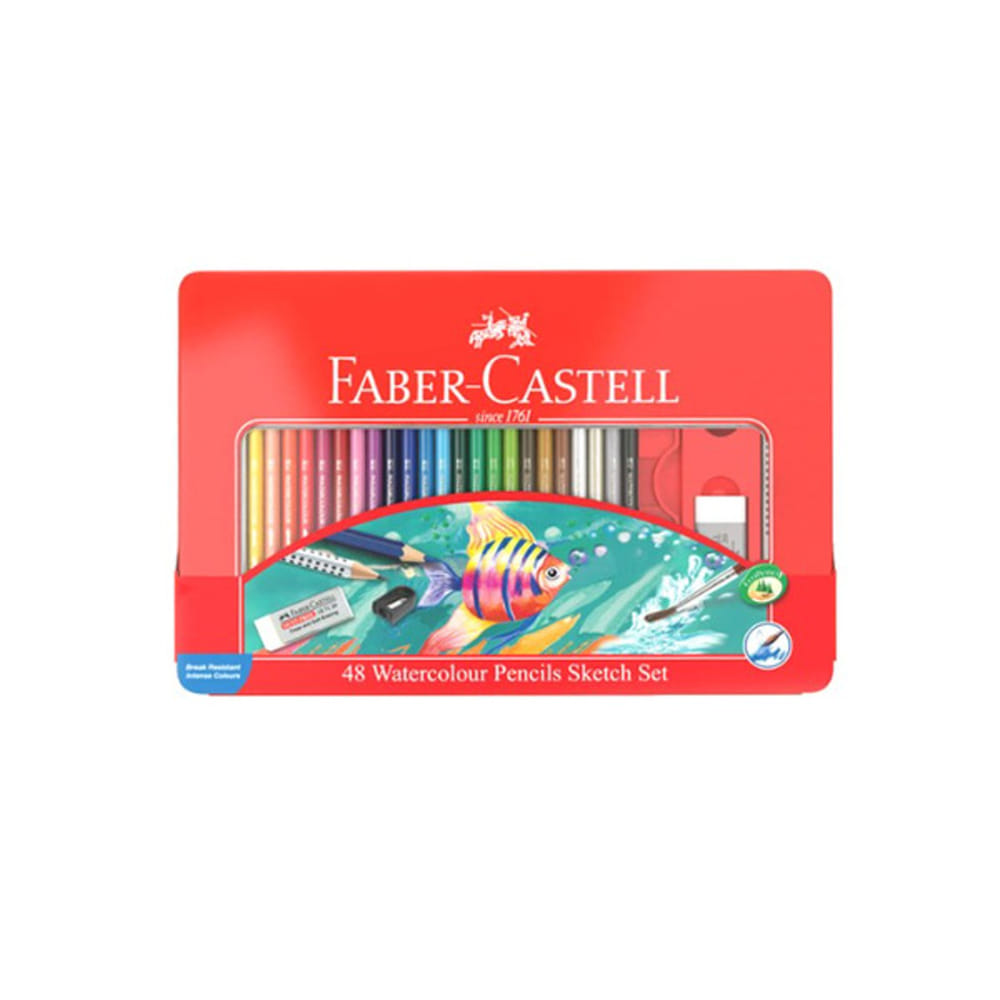 파버카스텔 수채색연필48색 틴케이스색연필